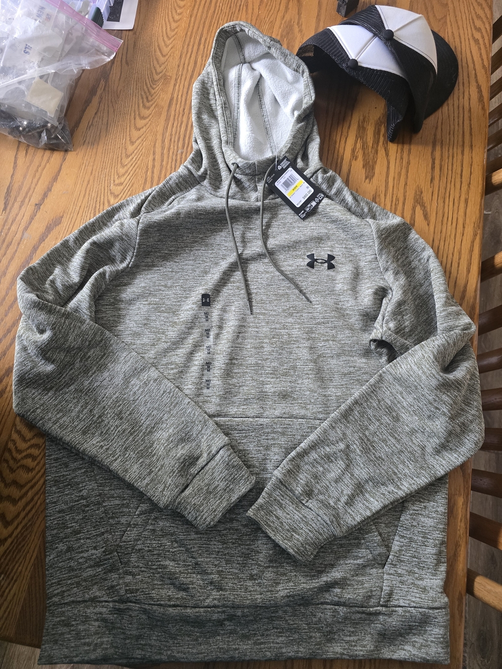 Under Armour Men's Heather Olive Green Pullover Hoodie